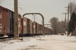 NS Box Cars in the yard